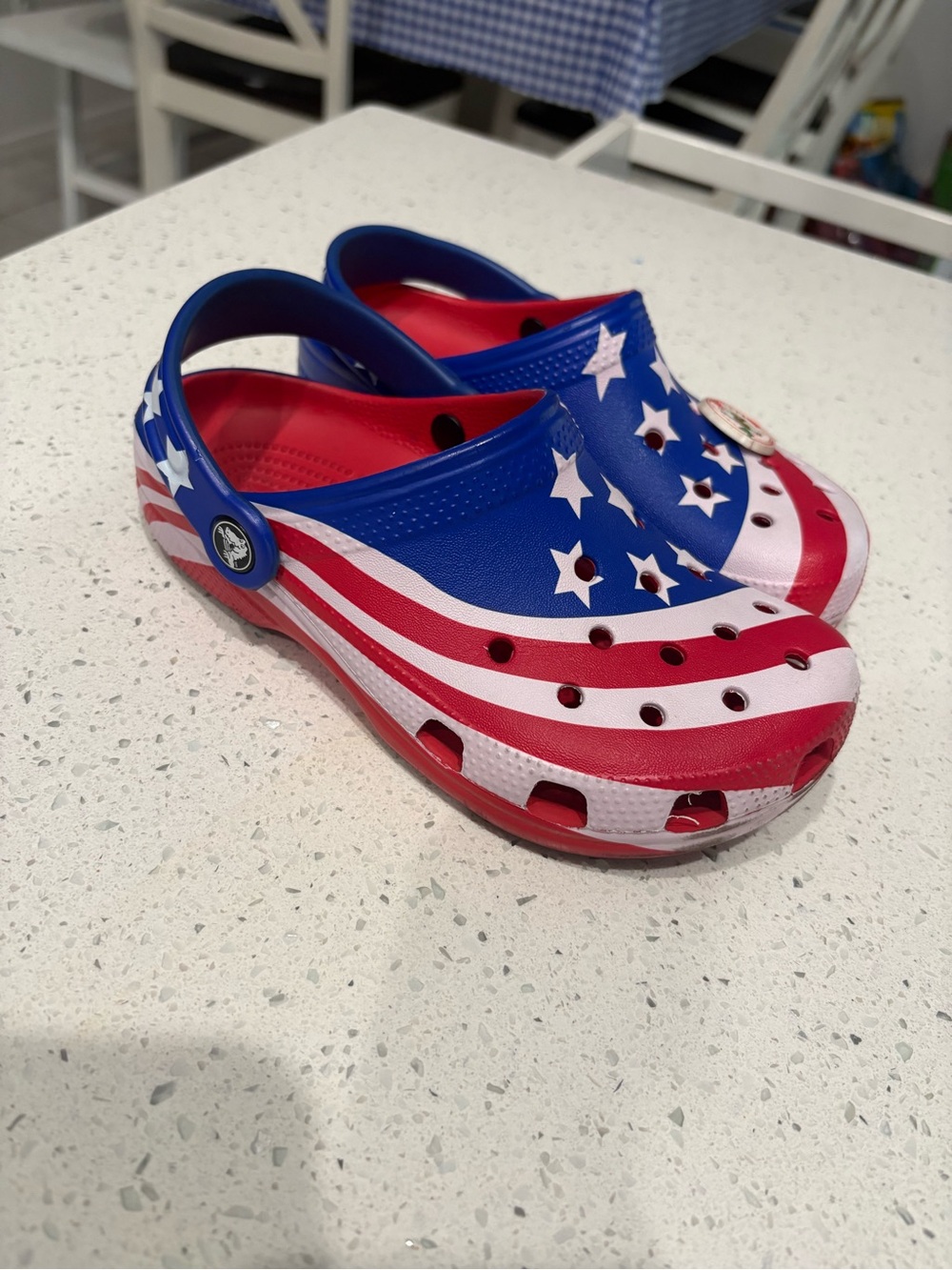 CROCS boy 2 Kids Patriotic Star Clog - Red, White & Blue